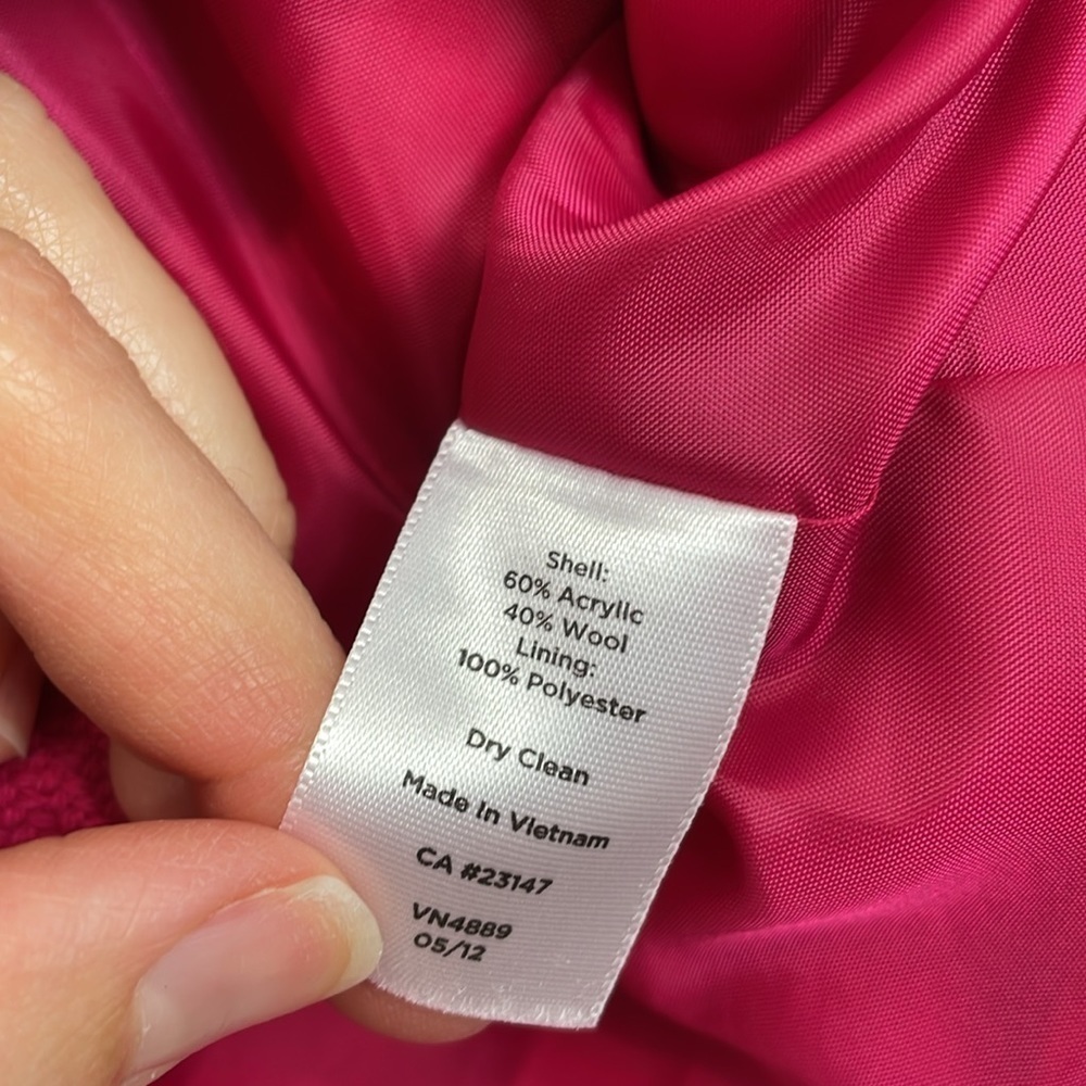 Talbots Moto Zip Blazer Pink - Picture 7 of 8